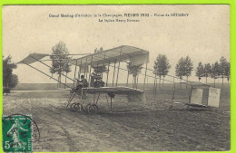 51 - REIMS +++ 1910 +++ Grand Meeting D'Aviation +++ Plaine De Bétheny +++ Le Biplan Henry Farman +++ - Bétheny