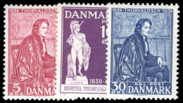Denmark 1938 Centenary Of Return Of Sculptor Thorvaldsen To Denmark Unmounted Mint. - Nuevos