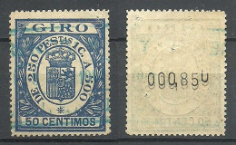 ESPANA Spain Tax Impuesto Revenue Taxe Giro O - Postage-Revenue Stamps