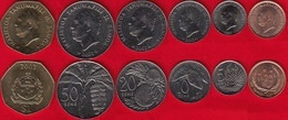 Samoa Set Of 6 Coins: 2 Sene - 1 Tala 2000-2002 UNC - Samoa