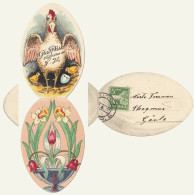 SUÈDE / SWEDEN 1934 Facit.143 On Fancy Egg-Shaped Easter Card From LJUSDAL To GÄVLE - Brieven En Documenten