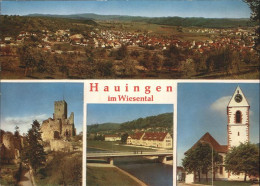 41285753 Hauingen Roettler Kirche Burg Roetteln Wiesenbruecke Loerrach - Loerrach