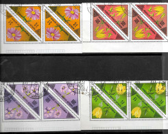 MONGOLIA 1973 FLOWERS FLORA ROSES TRIANGULAR PICTURE SERIE - Mongolie