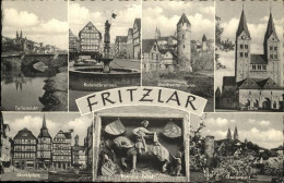 41282531 Fritzlar Rolandbrunnen Bleichentor Turm Dom Marktplatz Rathaus Relief T - Fritzlar