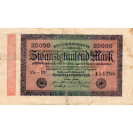 ALLEMAGNE - PICK 85 B - 20 000 MARK - 20/02/1923 - TB - Other & Unclassified