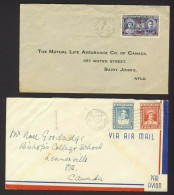 Newfoundland Covers 1940 SRC GRAND FALLS NFLD 1947 PM ST. JOHN'S NEWFOUNLAND - Postgeschiedenis