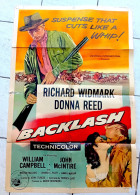 Affiche Originale Ciné US COUP DE FOUET EN RETOUR (BACKLASH) John STURGES Richard WIDMARK 1956 1 Sh 69X104cm - Affiches & Posters