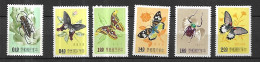 Taïwan 1958 Insectes, Papillons  Cat Yt  N° 249 / 54 **  MNH - Ungebraucht