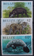 Belize 1991 Wildtiere Mi 1062/67** Nur Die 3v Säuger Im Angebot - Belize (1973-...)