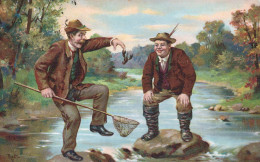 Delcampe - ILLUSTRATEUR RGD ? / PECHEUR D ECREVISSES - Visvangst