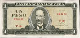 CUBA - 1 Pesos 1970 - Kuba