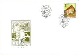 FDC 306-7 Czech Republic Windmill And Watermill 2001 - Molinos