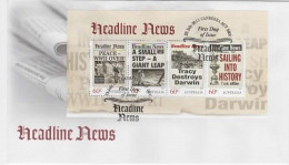 Australia 2013 Headline News Miniature Sheet  First Day Cover - Poststempel