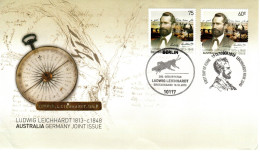 Australia 2013 Ludwig Leichhardt Joint Issue With Germany,FDI - Poststempel