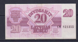 LATVIA - 1992 20 Rublis AUNC/XF Banknote - Letland