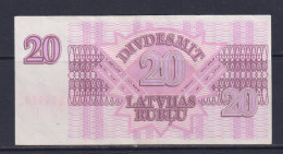LATVIA - 1992 20 Rublis AUNC/XF Banknote - Lettonia