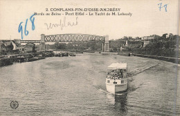 FRANCE - Conflans Fin D'Oise Andresy - Bords De Seine - Pont Eiffel - Le Yacht De M. Lebaudy - Carte Postale Ancienne - Sonstige & Ohne Zuordnung