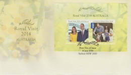 Australia 2014 Royal Visit,Souvenir Sheet, First Day Cover - Postmark Collection