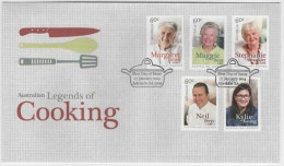 Australia 2014 Legends Of Cooking, First Day Cover - Bolli E Annullamenti
