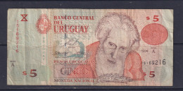 URUGUAY - 1998 5 Pesos Circulated Banknote - Uruguay
