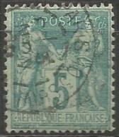 France - Sage - Quartiers De Paris - Cachet Type A2 AVEC N° Bureau - "PARIS 103 R.DES FILLES-DU-CALVAIRS" - 1876-1898 Sage (Type II)