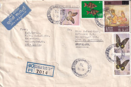 Sri Lanka 1978 Registered Cover To Rotterdam Netherlands From Kelennawa Wellampitiya - Sri Lanka (Ceylan) (1948-...)