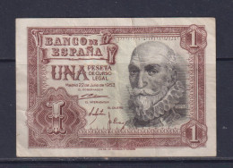 SPAIN - 1953 1 Peseta Circulated Banknote - 1-2 Peseten