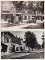 2 Carte Photo Pont De Vaux Auto Vespasienne Urinoir  Hotel Badez Gandet Pub Biere De Sochaux Place Michel Poisat - Pont-de-Vaux