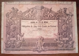 ACTION - CHEMIN DE FER DU MEDOC - Obligation  De 500 Francs 1866 Très  Rare Mais En Mauvais état - Trasporti