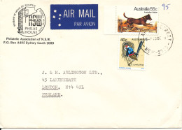 Australia Cover Sent Air Mail To England 13-9-1980 Topic Stamps DOG And BIRD - Briefe U. Dokumente