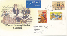 Australia Uprated Postal Stationery Sent To Denmark 24-10-1982 Light Folded - Postwaardestukken