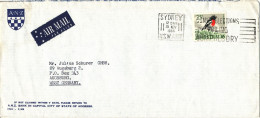 Australia Cover Sent Air Mail To Germany Sydney 15-11-1966 Single Franked - Lettres & Documents