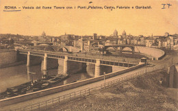 ITALIE - Roma - Veduta Del Fiume Tevere Con I Ponti Palatino, Cestio, Fabrizio E Garibaldi - Carte Postale Ancienne - Andere Monumenten & Gebouwen