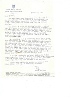 Lettre De Irwin WALLACE Dactylographiée Avec Signature Manuscrite De 1967 - Escritores