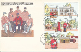 Australia FDC 29-9-1980 National Stamp Week Minisheet With Cachet - FDC