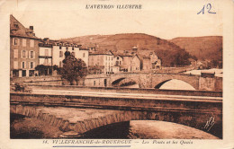 FRANCE - Villefranche De Rouergue - Vue Sur Les Ponts Et Les Quais - Carte Postale Ancienne - Villefranche De Rouergue