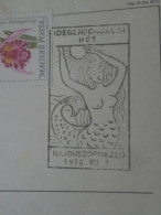 D200742   Hungary  -1976 Emléklap Levelezőlap - MERMAID Meerjungfrau Sirène  -Hajdúszoboszló  Tourism - Fantasie Vignetten