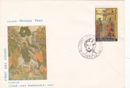 EASTER COVERS FDC 1991 ROMANIA - FDC