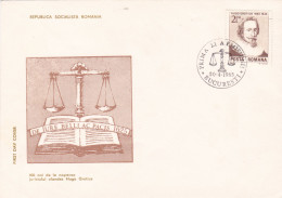 HUGO GROTIUS COVERS FDC 1983 ROMANIA - FDC