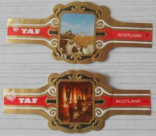 E31 Lot Bagues De Cigares  Taf  Série Scotland Ecosse  2 Pièces - Bagues De Cigares