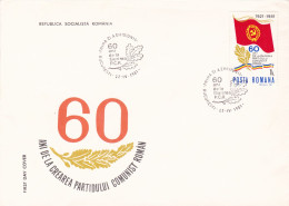 ANNIVERSARY OF THE COMMUNIST PARTY COVERS FDC 1981 ROMANIA - FDC