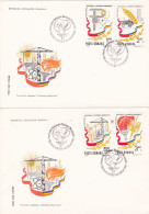 AGRICULTURE INDUSTRY 2X COVERS FDC 1981 ROMANIA - FDC