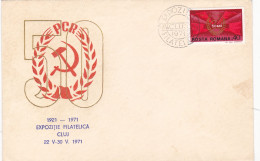 PHILATELIC EXHIBITION CLUJ ROMANIAN COMMUNIST PARTY COVERS 1971  ROMANIA - Lettres & Documents