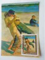 D200750    Hungary   Maxicard,  CM,  Carte Maximum Card,  1967 Glatz Oszkár    Painting Nude - Maximumkarten (MC)