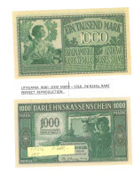 LITHUANIA  WWI 1000  MARK -1918 , P -R134a , PERFECT  REPRODUCTION - Sonstige – Europa