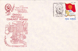 PHILATELIC EXHIBITION PLOIESTI ROMANIAN COMMUNIST PARTY COVERS 1981  ROMANIA - Covers & Documents