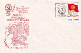 PHILATELIC EXHIBITION PLOIESTI ROMANIAN COMMUNIST PARTY COVERS 1981  ROMANIA - Lettres & Documents