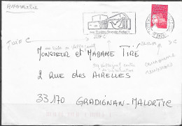 Curiosité JUIF C Au Lieue De Villejuif Centre De Tri Sous La Flamme, Couronne Du T à D Renversée 27.12.01 - Storia Postale