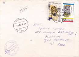 PREHISTORIC ANIMAL STAMPS ON  COVERS 1999  ROMANIA - Brieven En Documenten