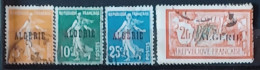 Algérie  1924-25,  YT N°7,8,14,31  O,  Cote YT 2€ - Usados